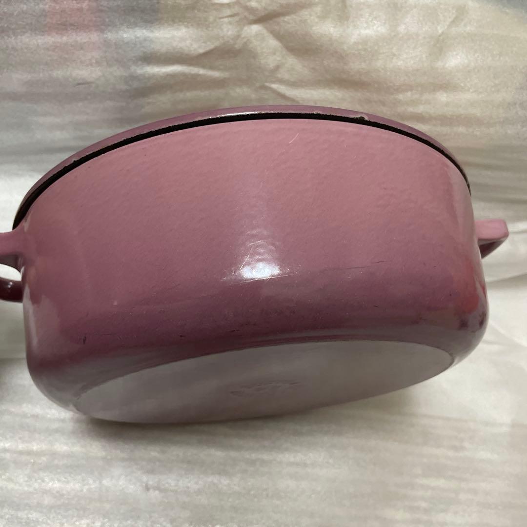 ルクルーゼ ココット ジャポネーズ 24cm モーヴピンク 中古品