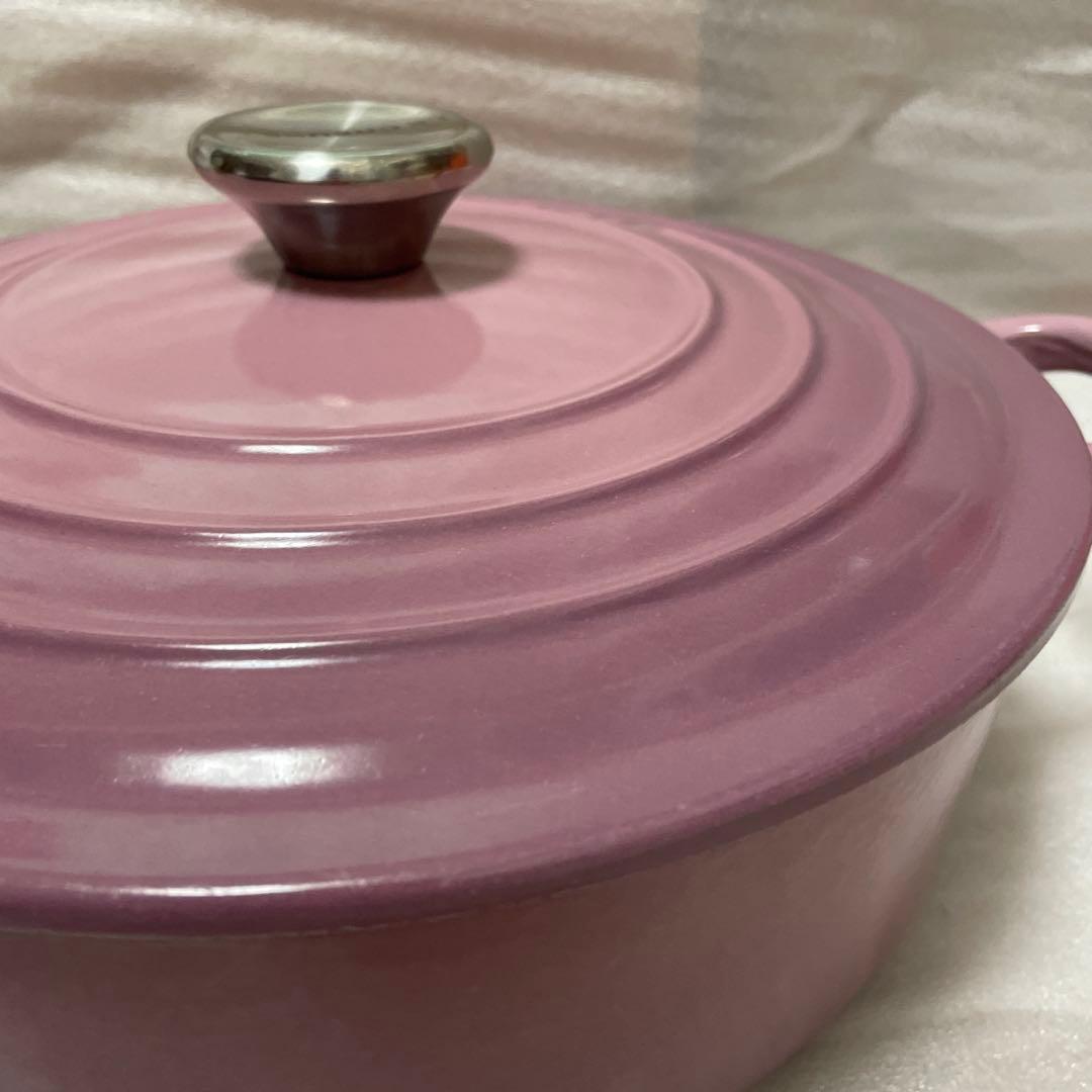 ルクルーゼ ココット ジャポネーズ 24cm モーヴピンク 中古品