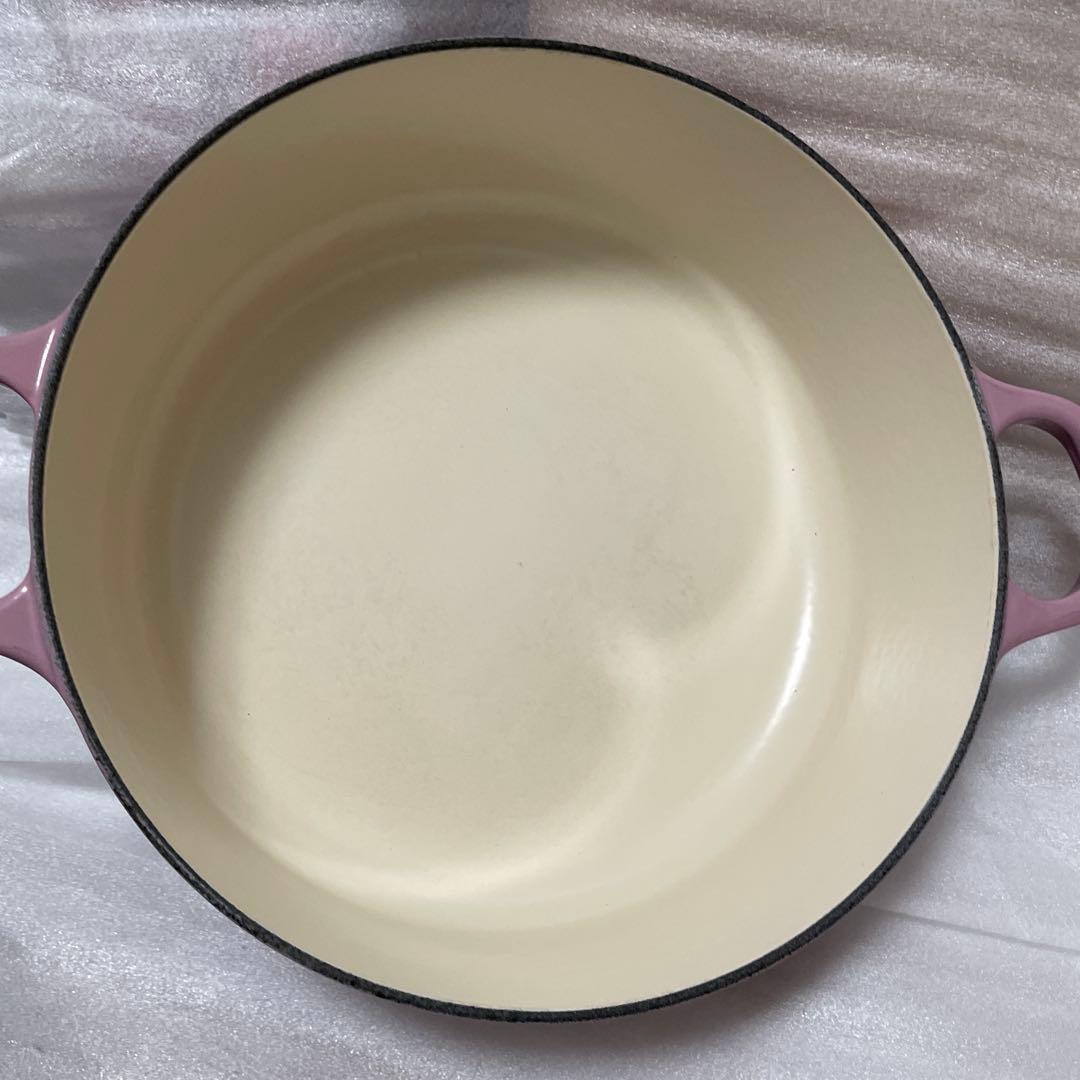 ルクルーゼ ココット ジャポネーズ 24cm モーヴピンク 中古品