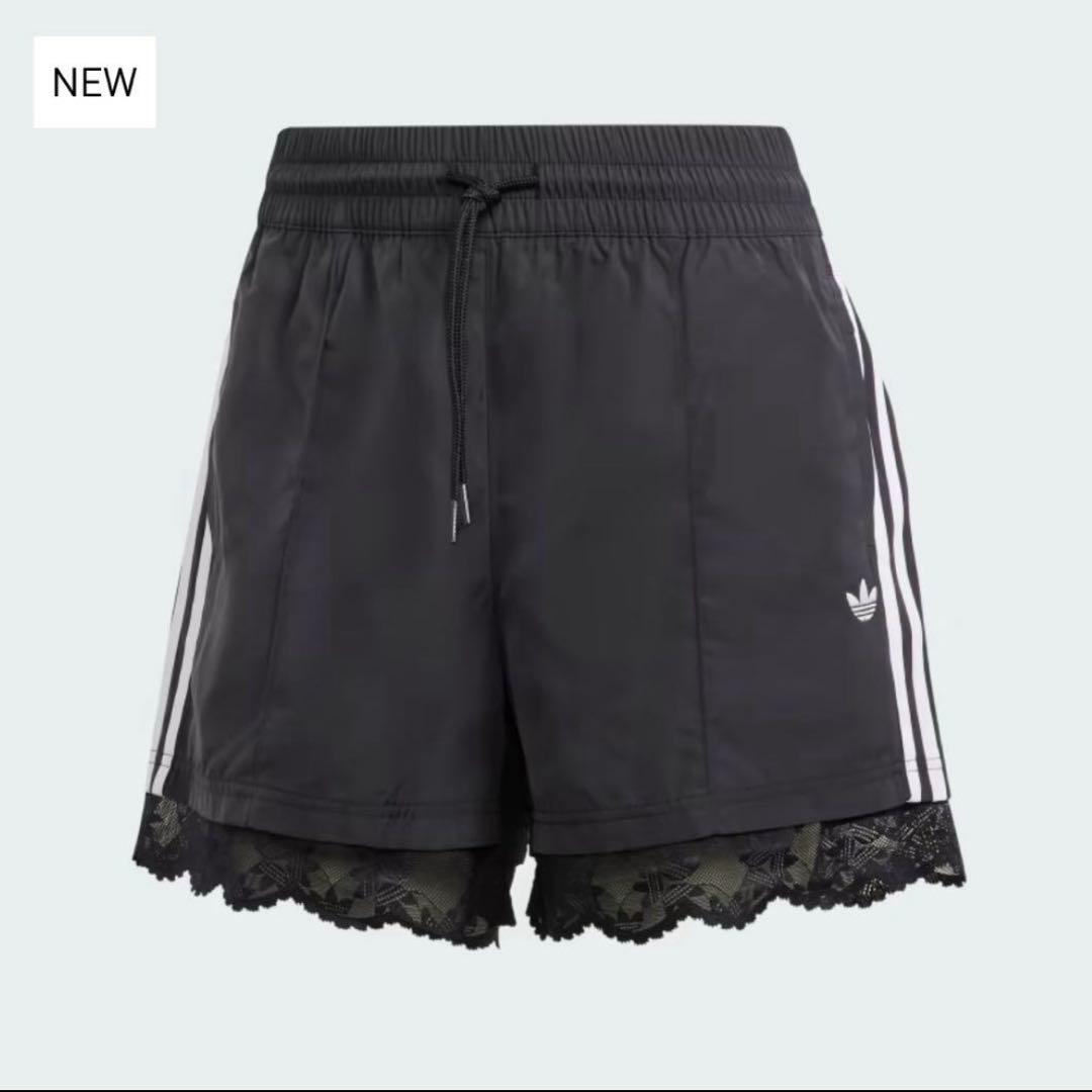 新品 adidas originals レース トリムパンツ S ショーパン