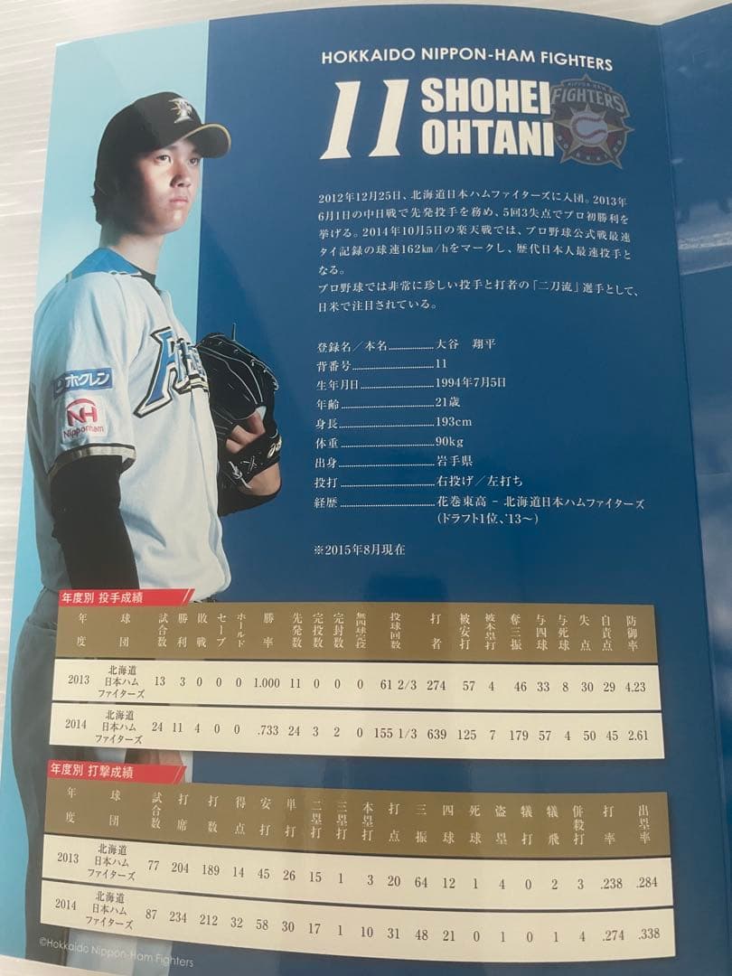 大谷翔平 直筆サインボールとサイン入りフォトセット＆パンフレット