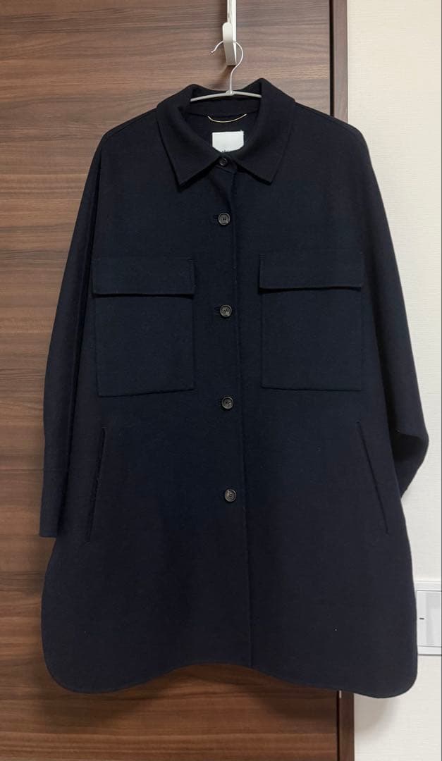 エブール ebure ネイビーハーフコート