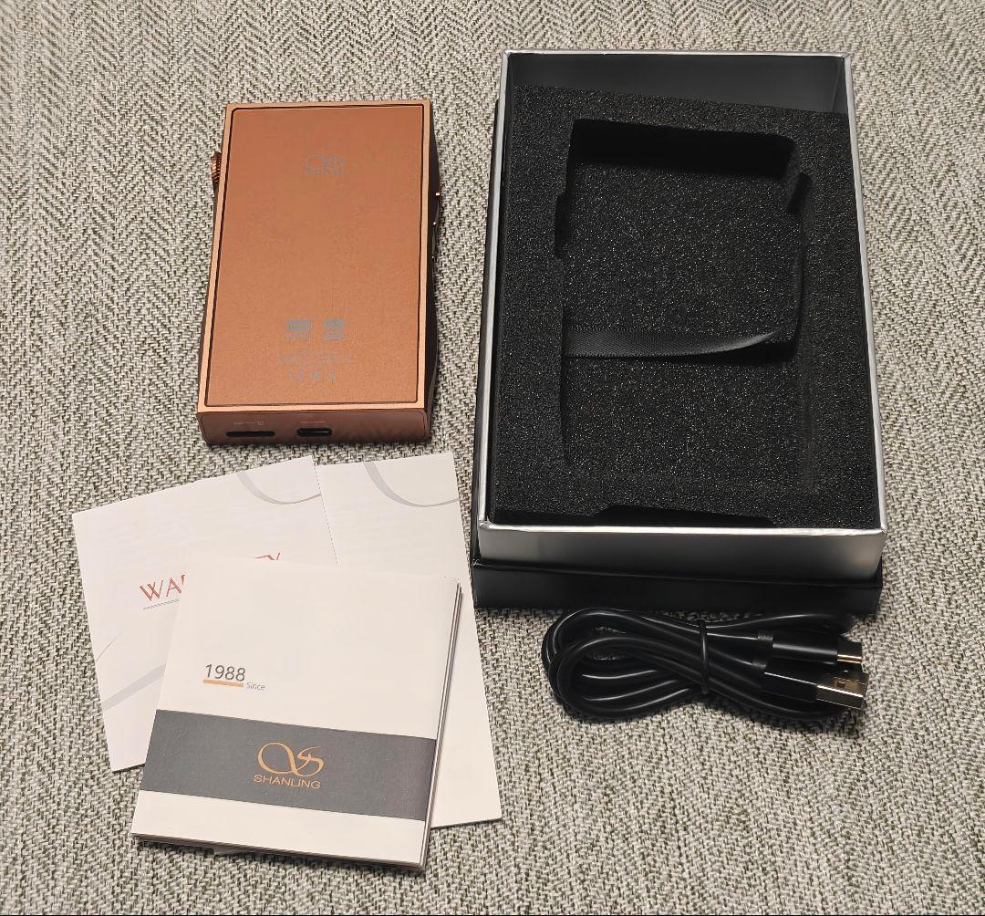 極美品 Shanling M3 Plusモカ TPUケース+レザーケース付き