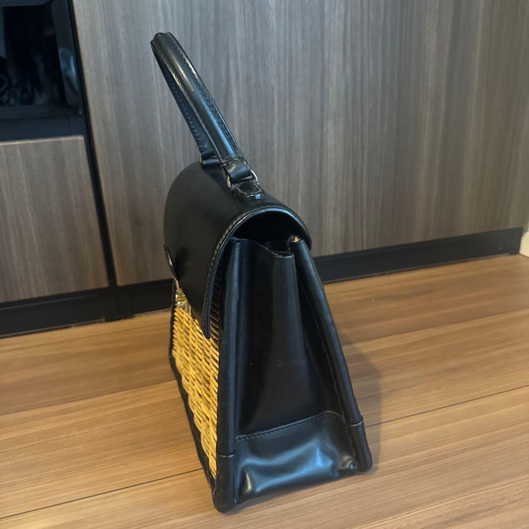 【最終値下げ】ebagos カーフハンドバッグ M カーフレザー紅籐 エバゴス