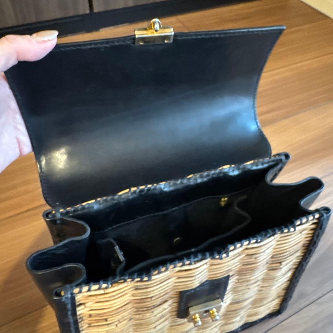 【最終値下げ】ebagos カーフハンドバッグ M カーフレザー紅籐 エバゴス