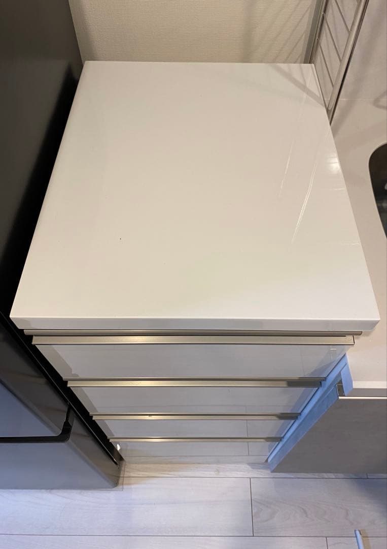 ホワイトキッチン収納 4段引き出し