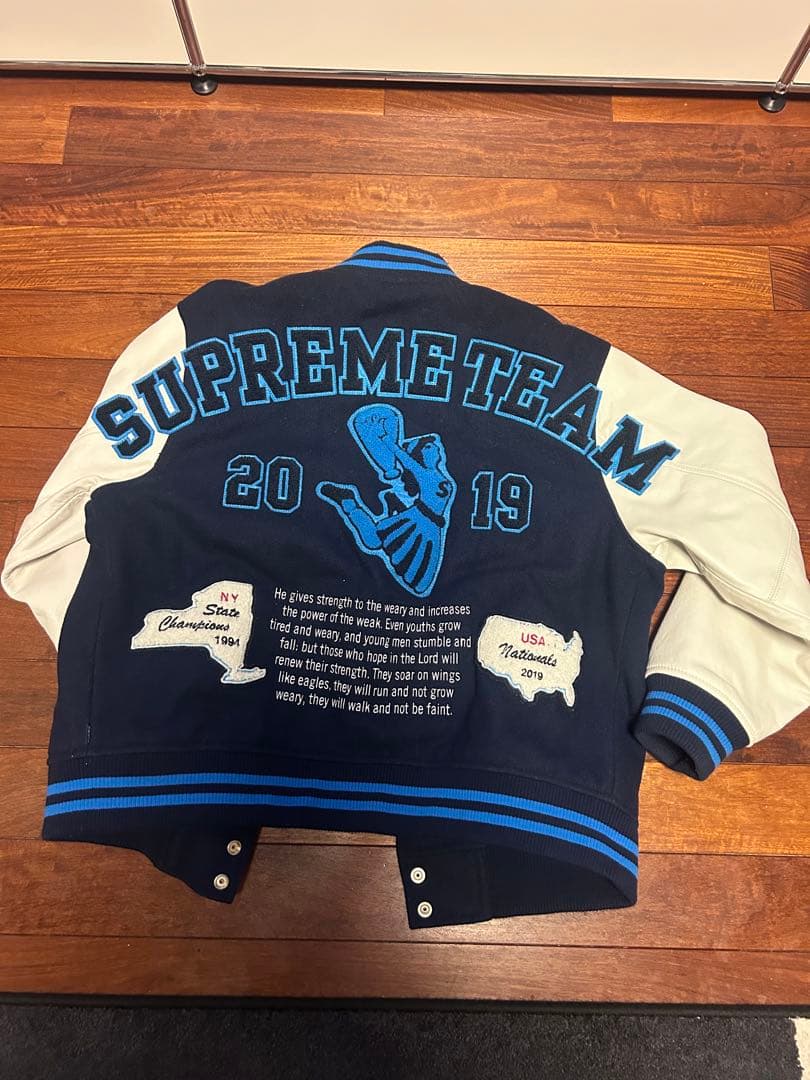 a*必様 Supreme Varsity jacket NAVY