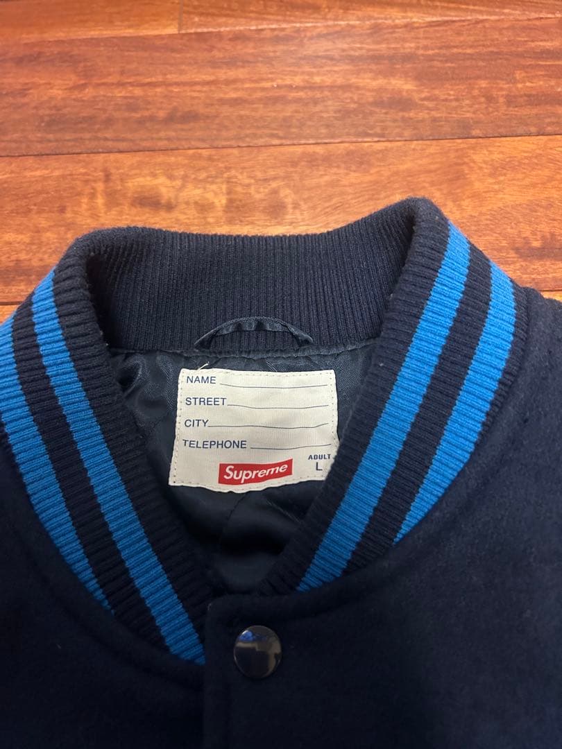 a*必様 Supreme Varsity jacket NAVY