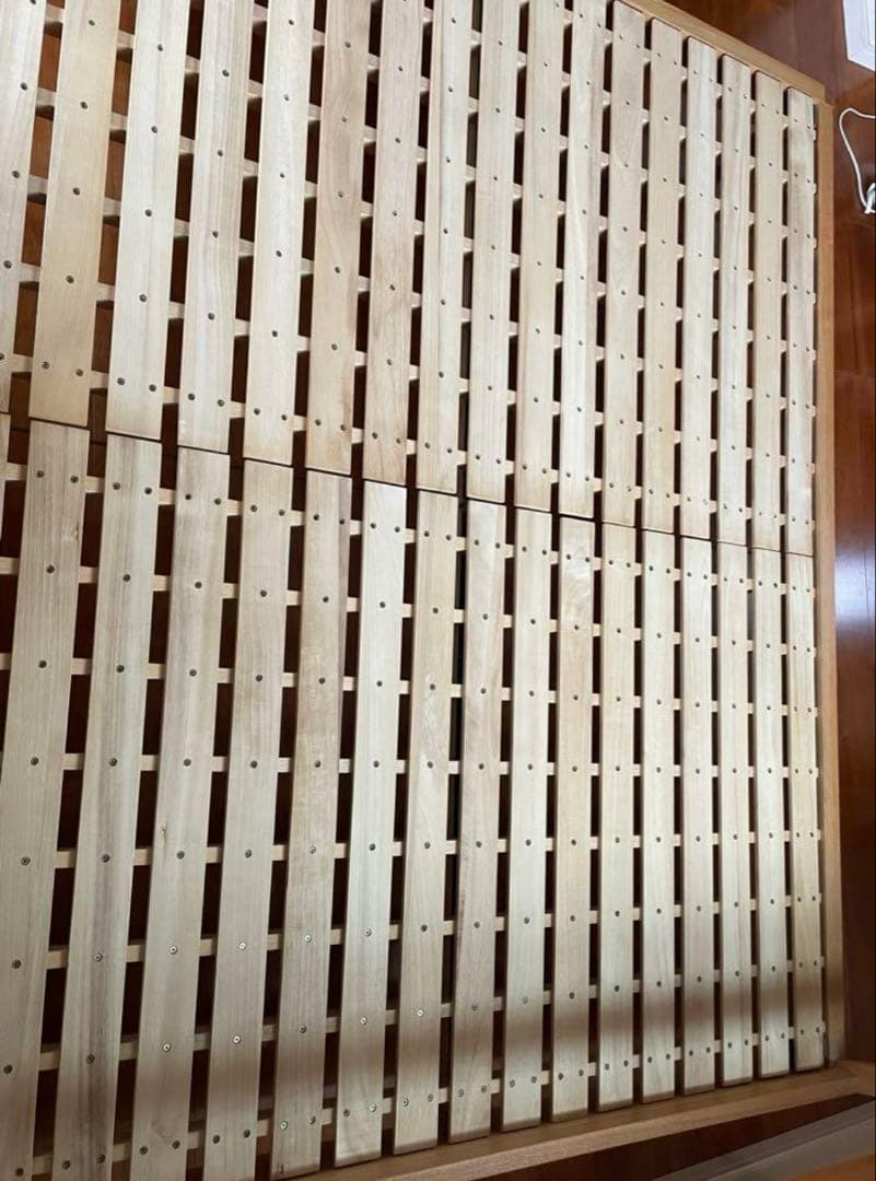 ken【無印良品】MUJI タモ材　ベッドフレーム　クイーン