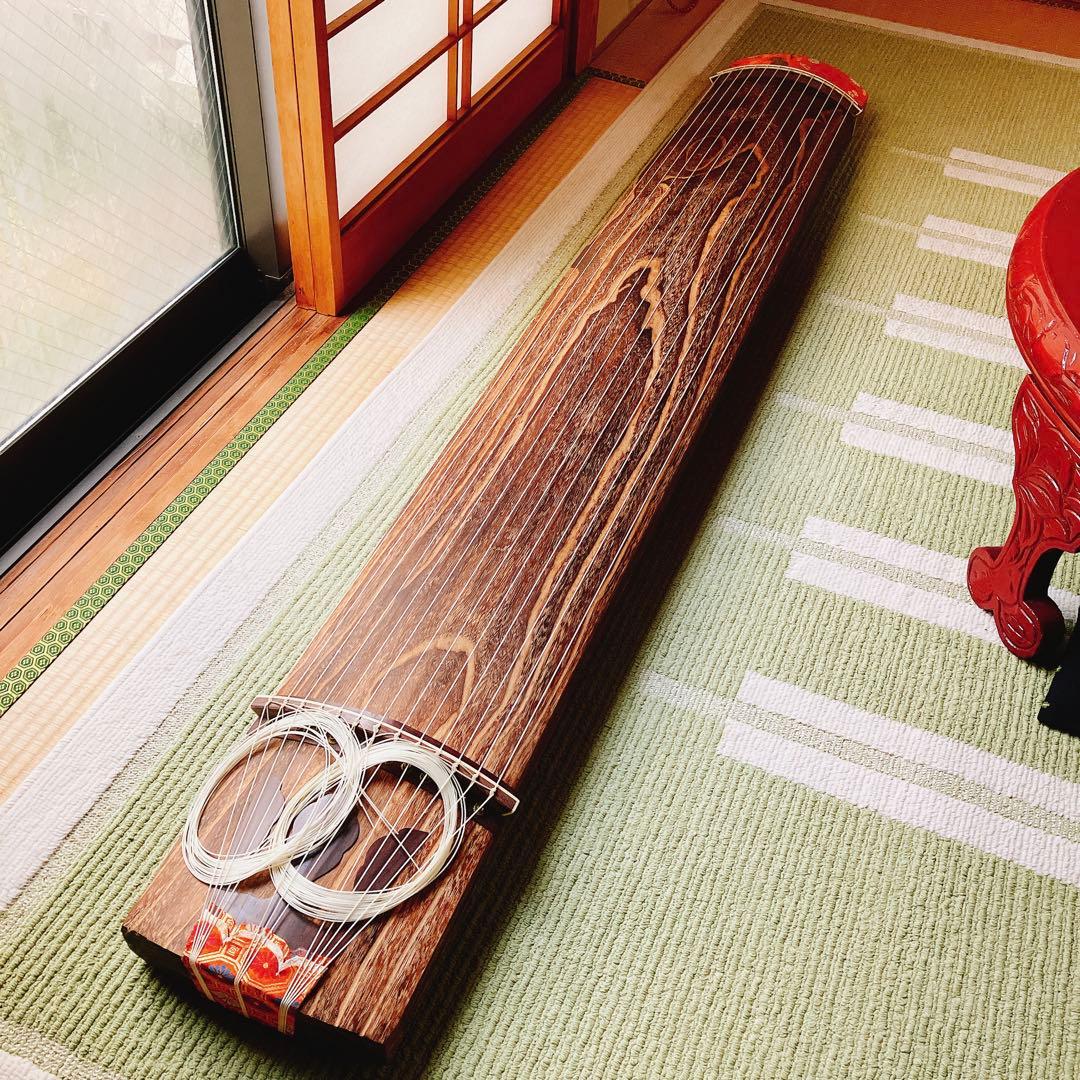 13弦琴　フルセット　琴 13弦 すだれ彫り 練習用セット 付属品多数