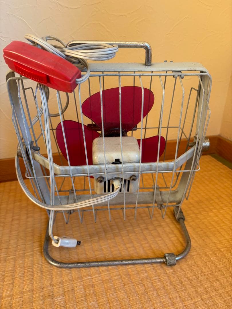 KAWASAKI 赤色 家庭用 扇風機 レトロ