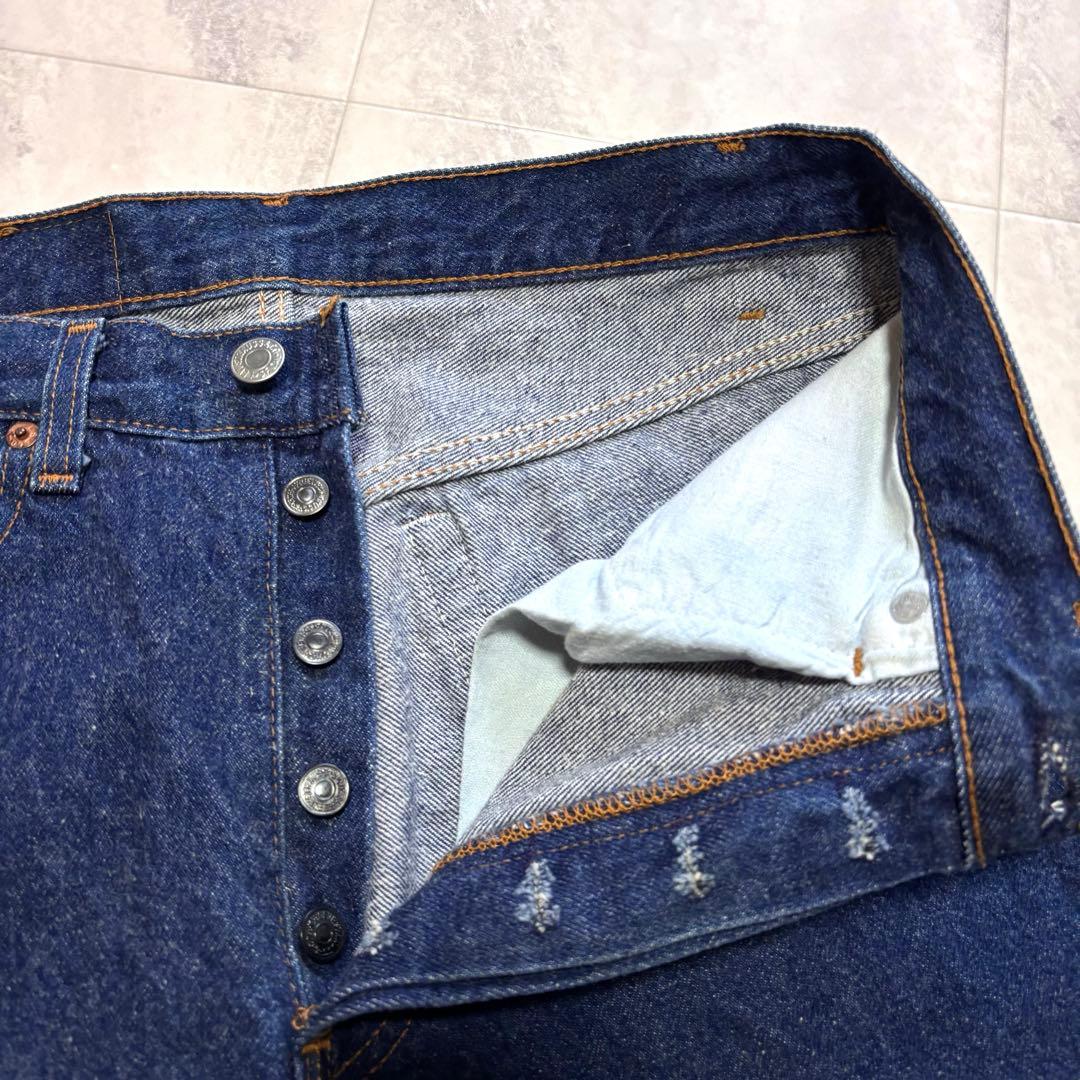 【80s】濃紺 リーバイス 501 ハチマル ナイロンフットボタン USA製