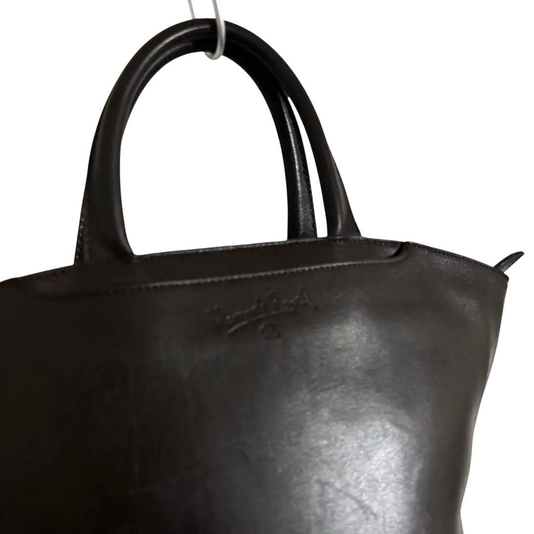 【希少】　マーガレットハウエル　レザー　ハンドバッグ　バケツ　ダークブラウン