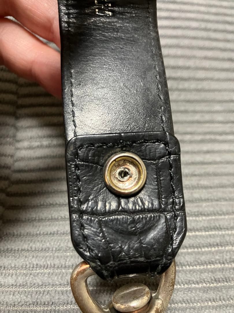 バックラッシュオイルクロコレザーキーホルダー　キーリング