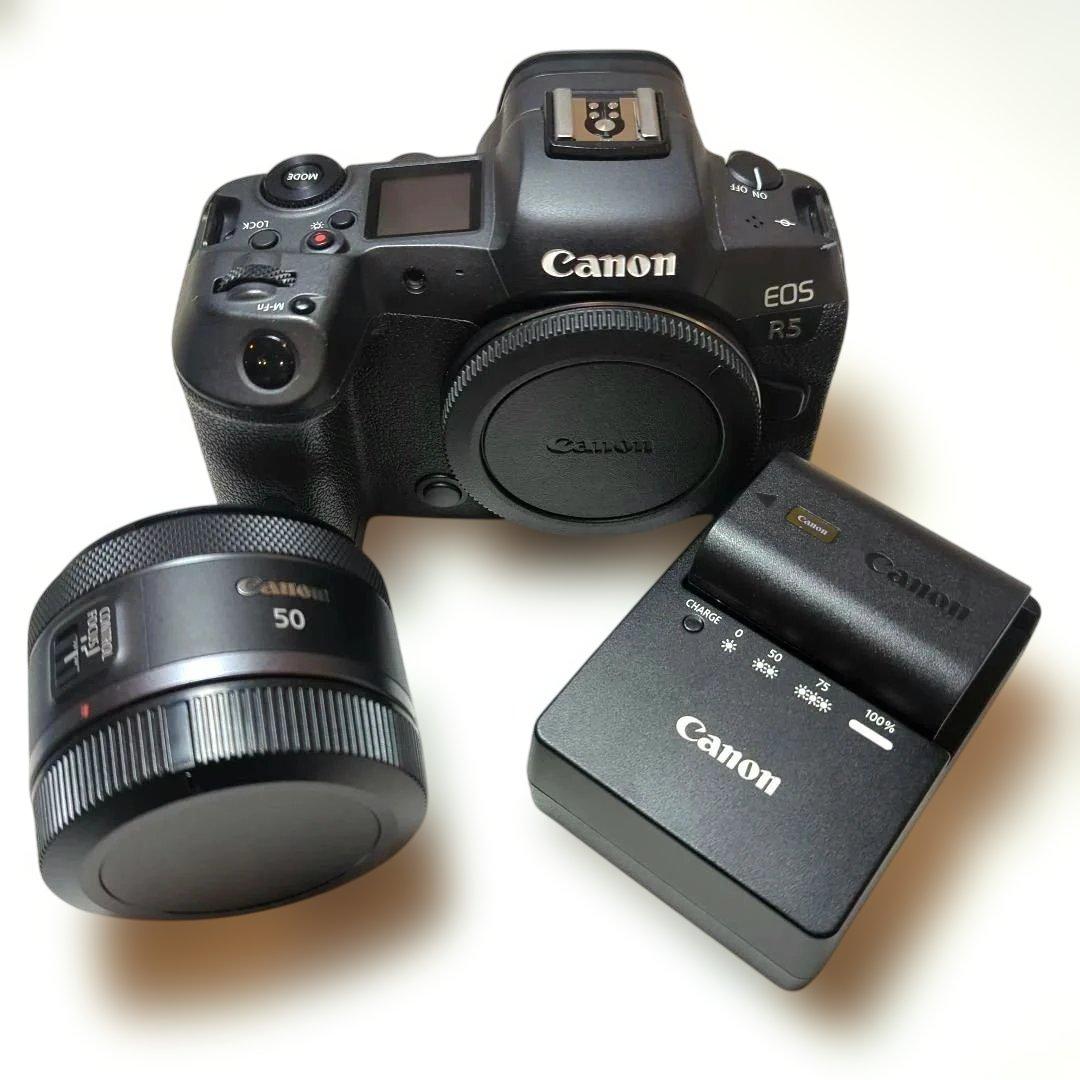 美品♪　Canon EOS R5＋レンズRF50mm F1.8 STM