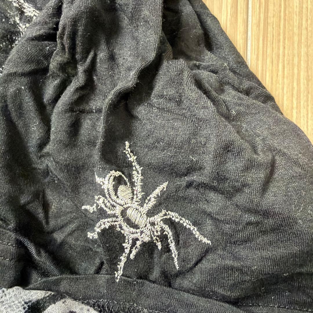 h.NAOTO ANARCHY スカルプリント Tシャツ ブラック