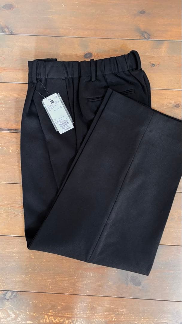 PLST プレシャスニットメルトンワイドパンツ　スラックス イージーパンツ