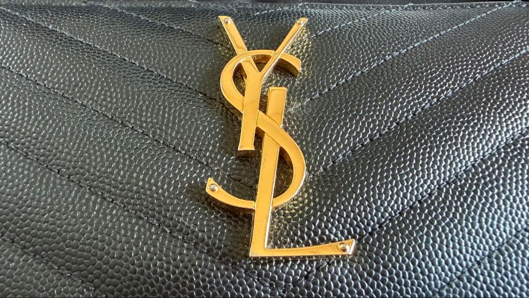 ヴ*★様 SAINT LAURENT ブラック長財布