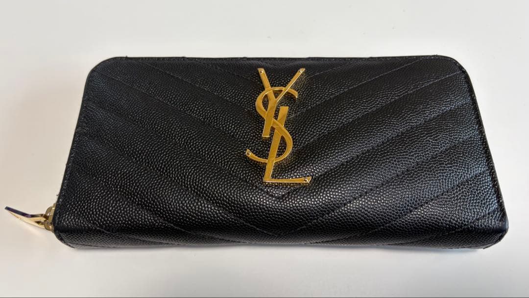 ヴ*★様 SAINT LAURENT ブラック長財布