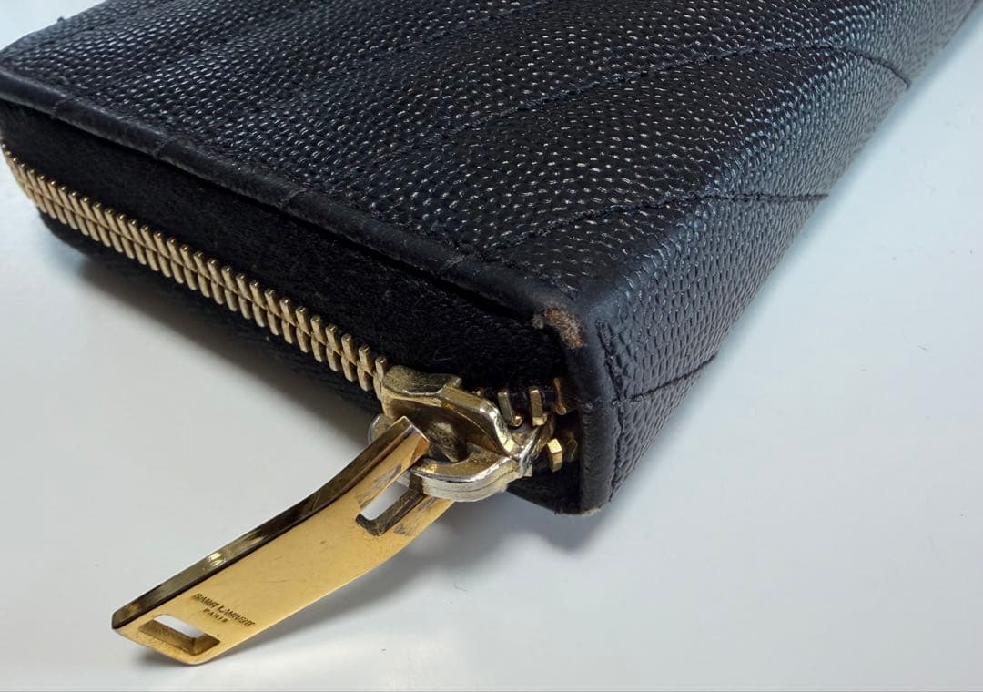 ヴ*★様 SAINT LAURENT ブラック長財布