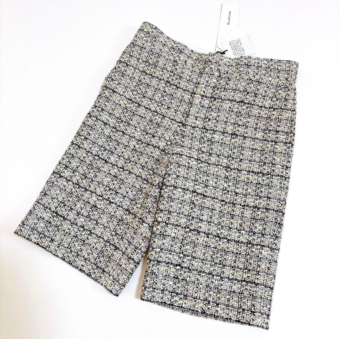 新品未使用☆BLAMINK ミックスツイード ショートパンツ 定価¥12万
