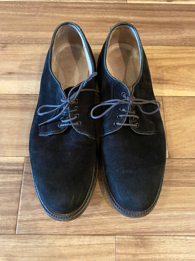 ALDEN 93037 ブラック スエード プレーントゥ US8D バリーラスト