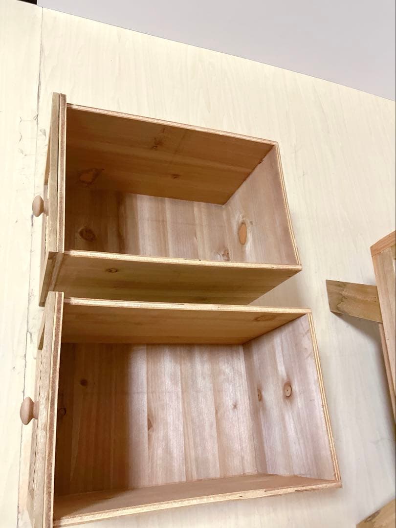 木製　4段チェスト　引き出し8個　タンス　箪笥　サイドチェスト　リビング収納