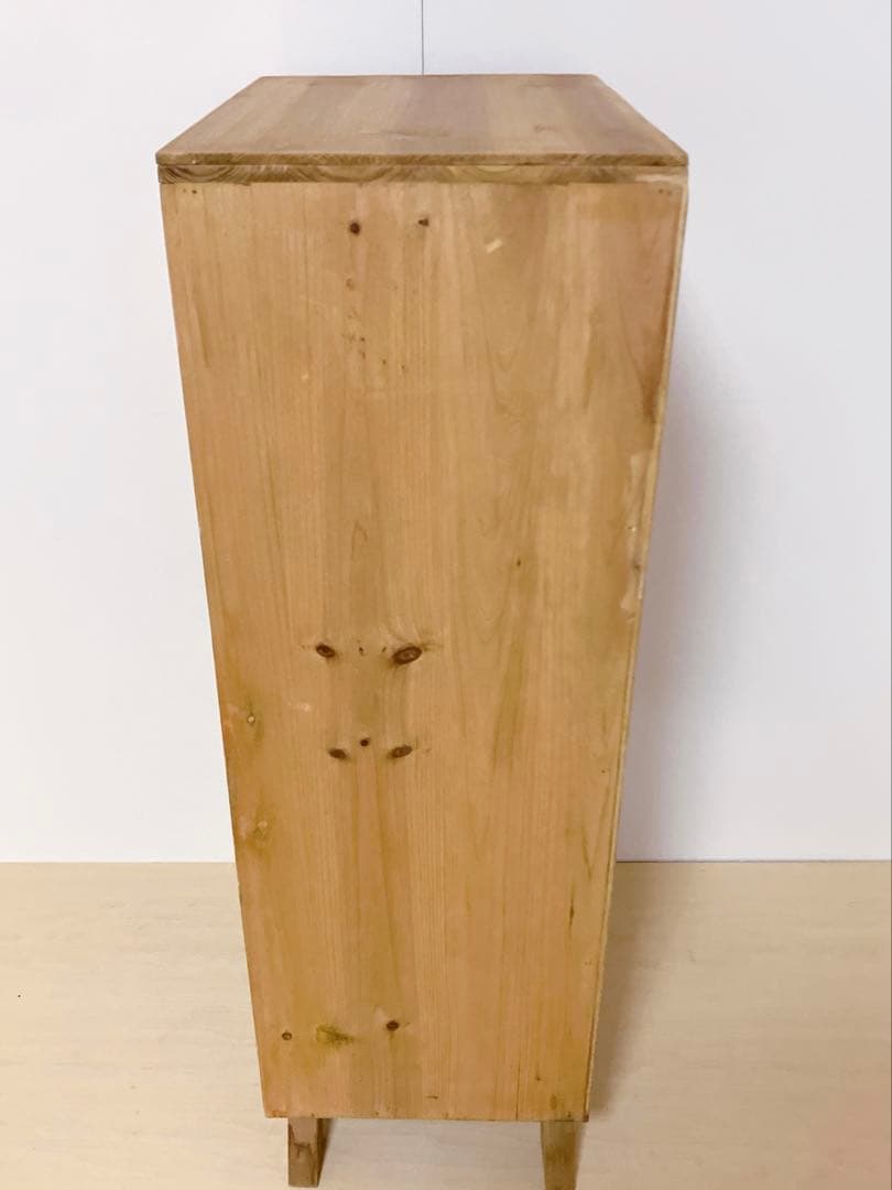 木製　4段チェスト　引き出し8個　タンス　箪笥　サイドチェスト　リビング収納