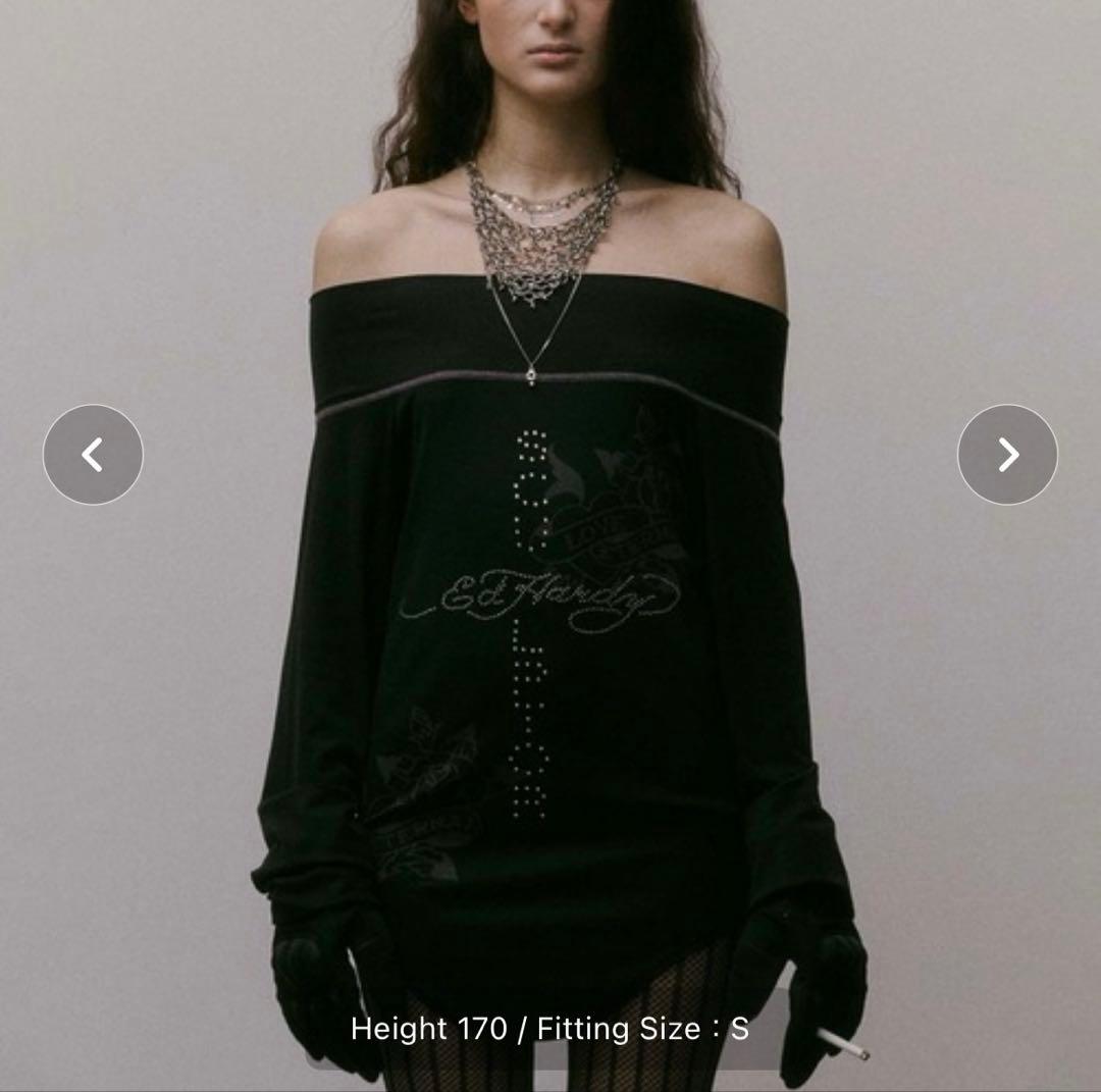 SCULPTOR x Ed Hardy ブラック Tシャツ S