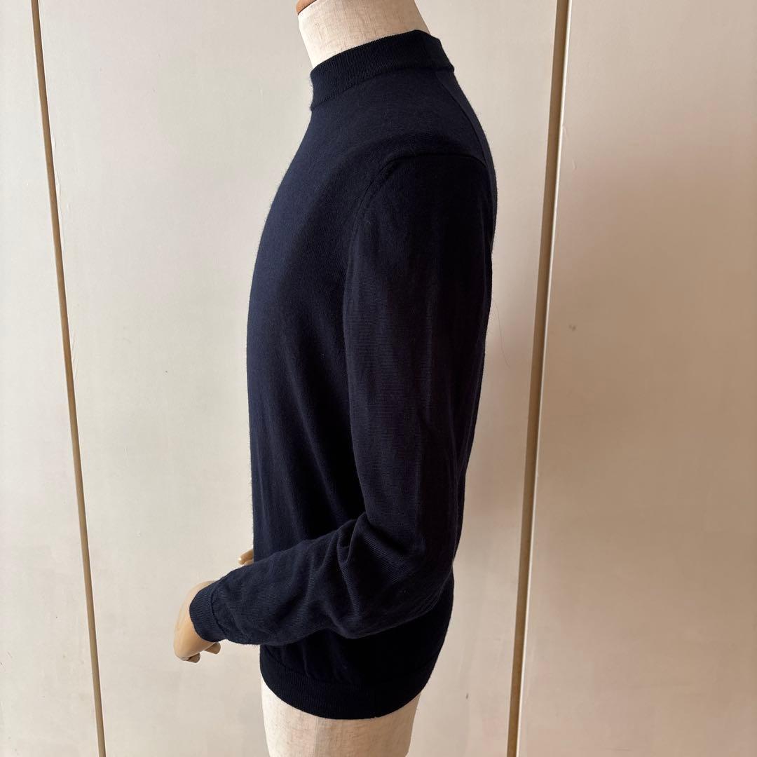 ロベルトコリーナ／モックネックニット／12ゲージ／ダークネイビー／50