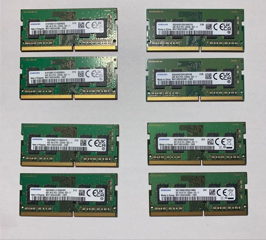 ノート用★SAMSUNG★DDR4- 3200AA★4GB×8枚