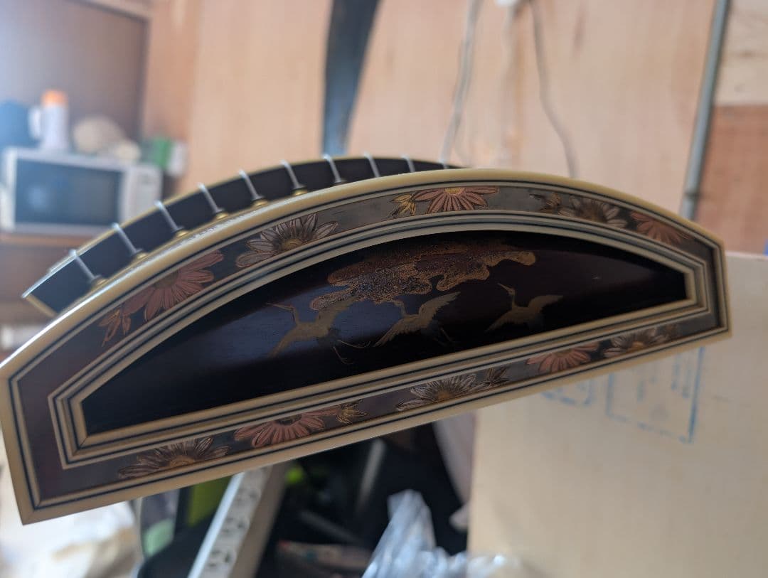 レア品　御琴　和楽器　13弦　長さ185センチ　鶴