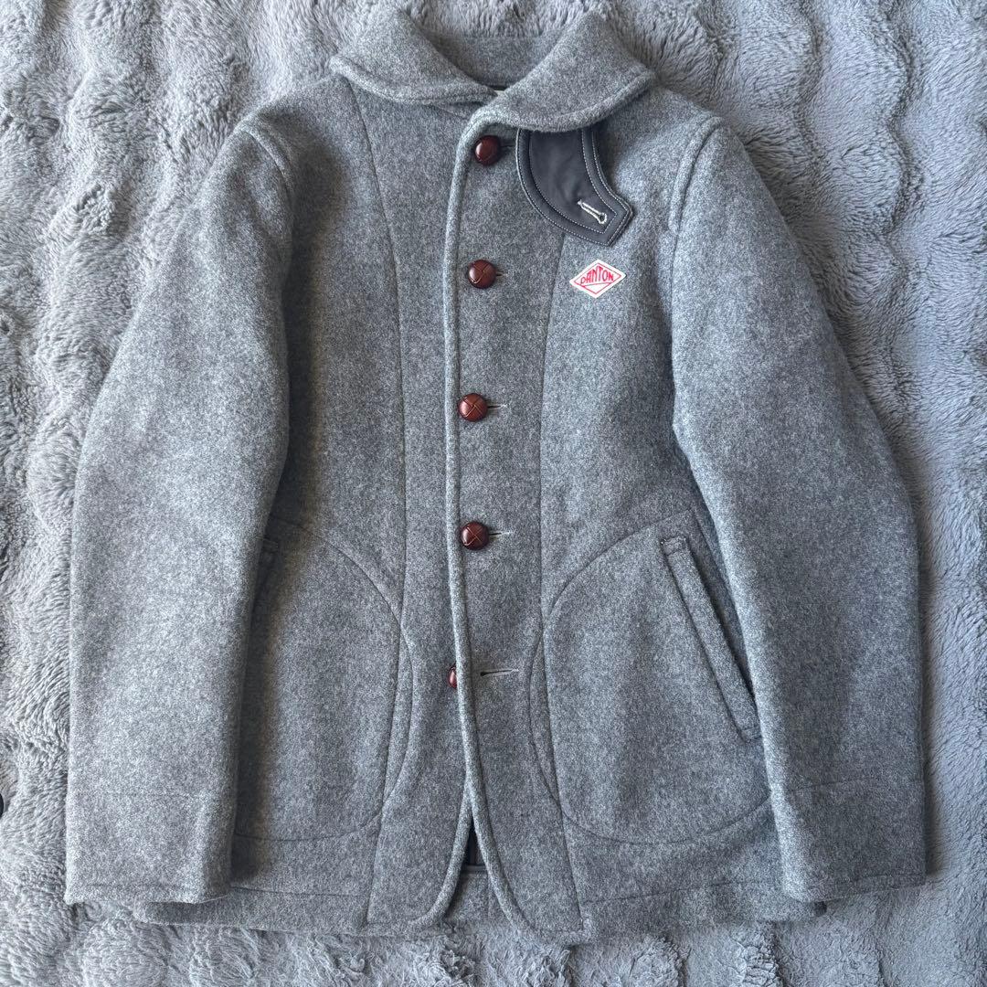 DANTON ウールモッサ コート サイズ38 ライトグレー Mサイズ ダントン