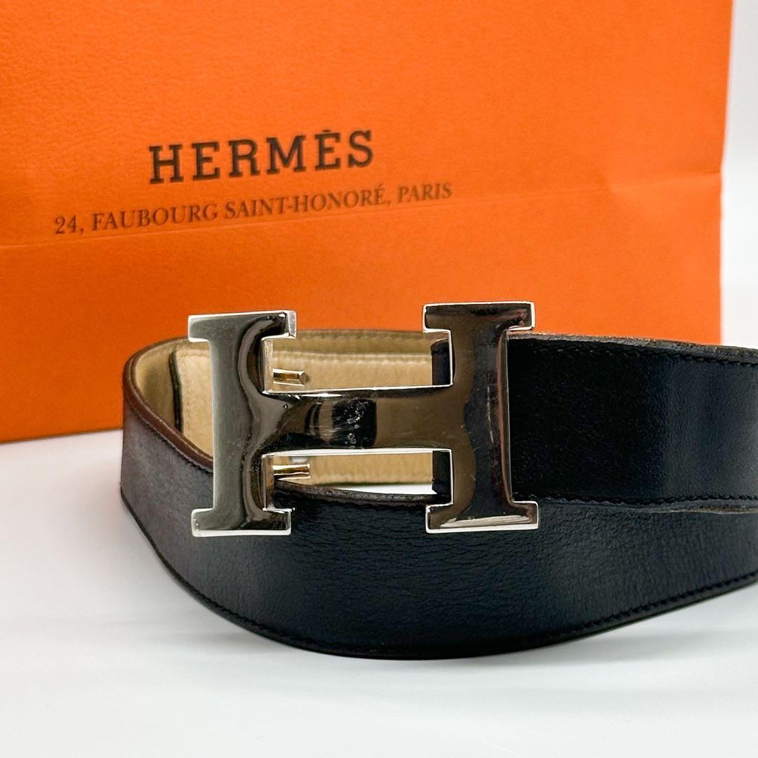エルメス コンスタンス H ベルト ブラック 70 ヴィンテージ