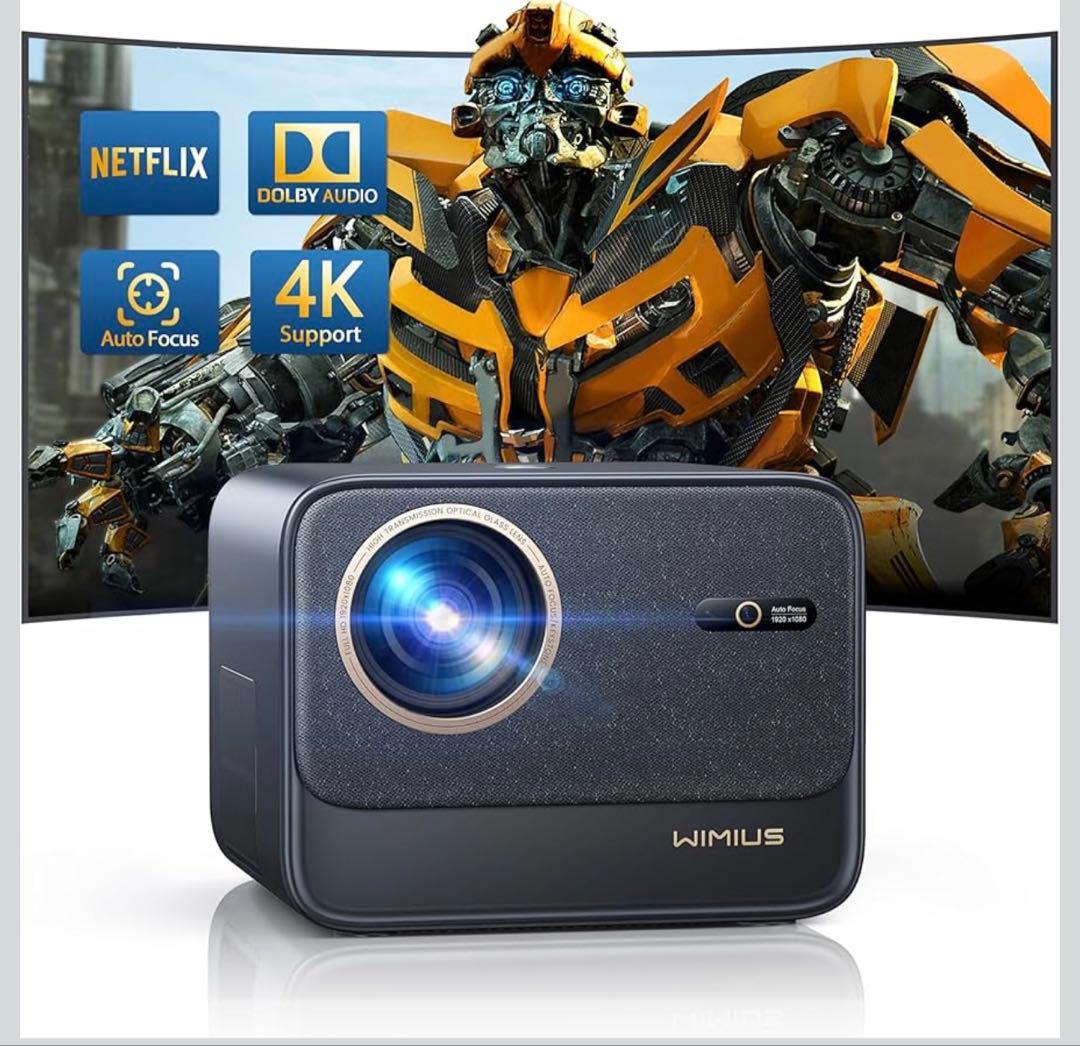 【未使用級】WiMiUS K9 プロジェクター　フルHD オートフォーカス