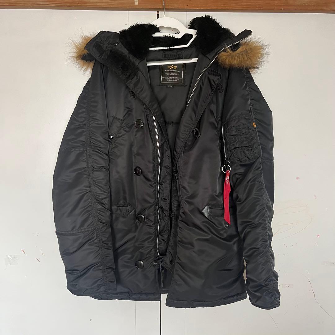 アルファインダストリー N3B ブラック L ミリタリー フライトジャケット