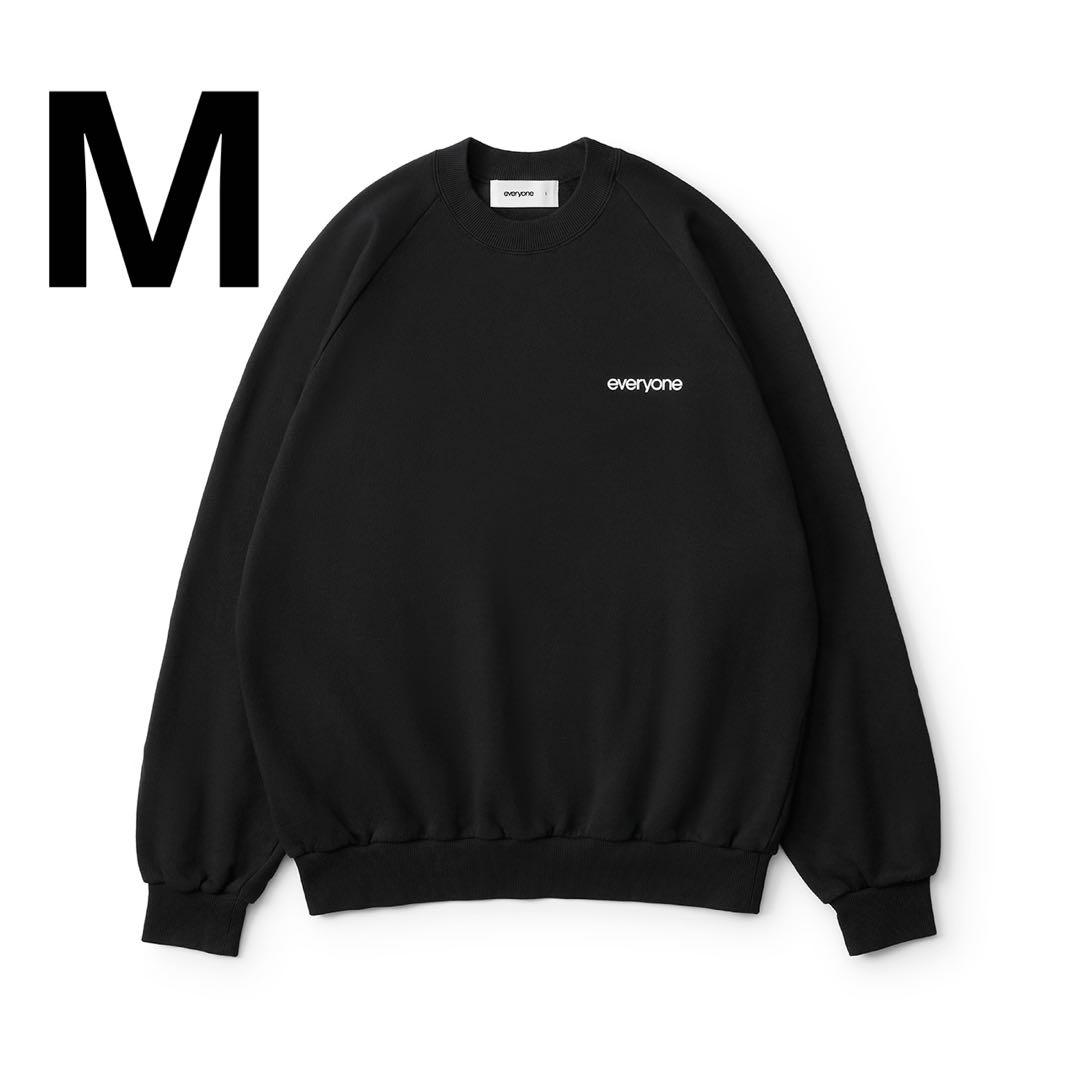 【新品未使用】everyone オリジナルロゴ クルーネックスウェット ブラック
