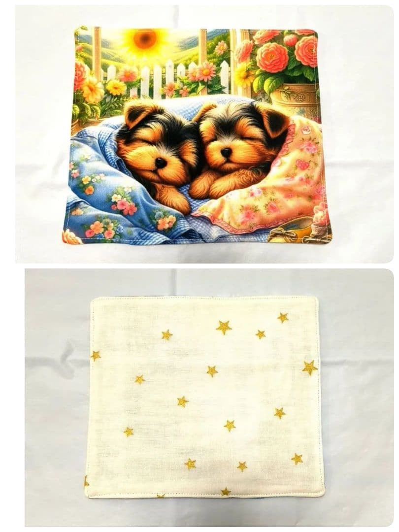 Yourelia様】ハンドメイドオーダー★女の子と犬★巾着&ポーチ&ハンカチ9点