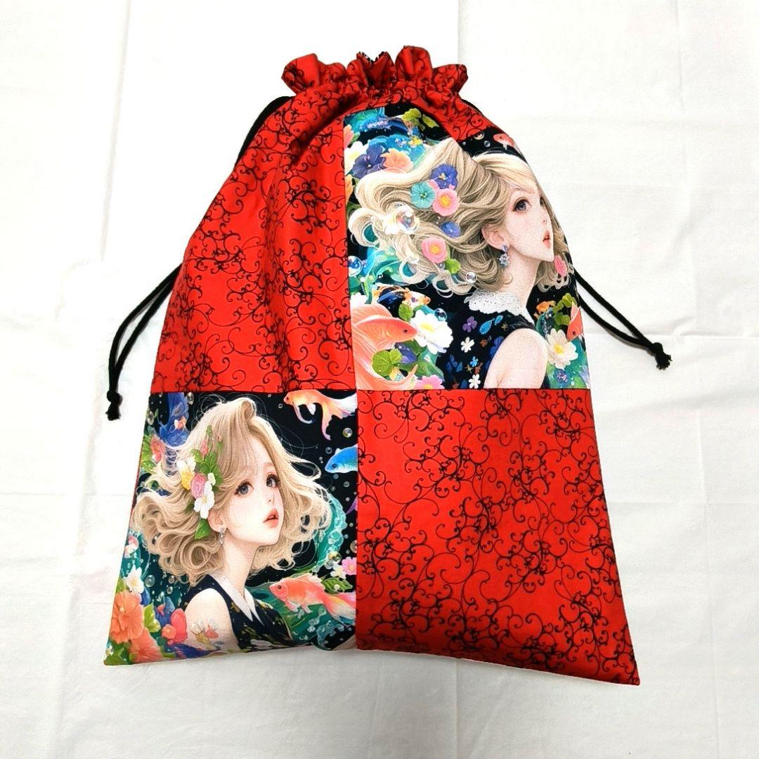 Yourelia様】ハンドメイドオーダー★女の子と犬★巾着&ポーチ&ハンカチ9点