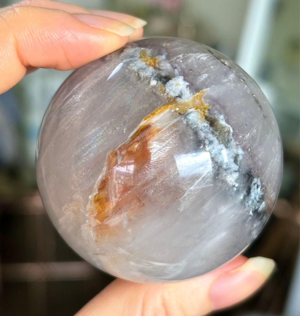 凄くレア　高品質　キューブ　パイライトinフローライト　スフィア　ヒーラー共生