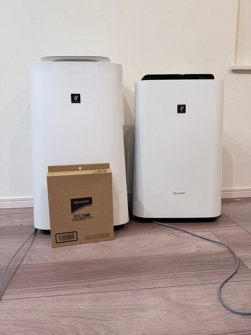 送料込SHARP加湿空気清浄機 KI-LX75-W2021年製&KC-G50-W