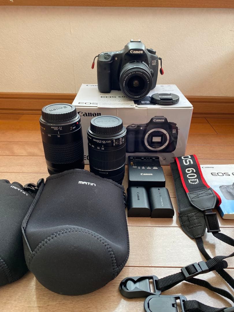 キャノン EOS 60D▪️望遠レンズ2本、標準レンズ1本　バッテリー2個付き