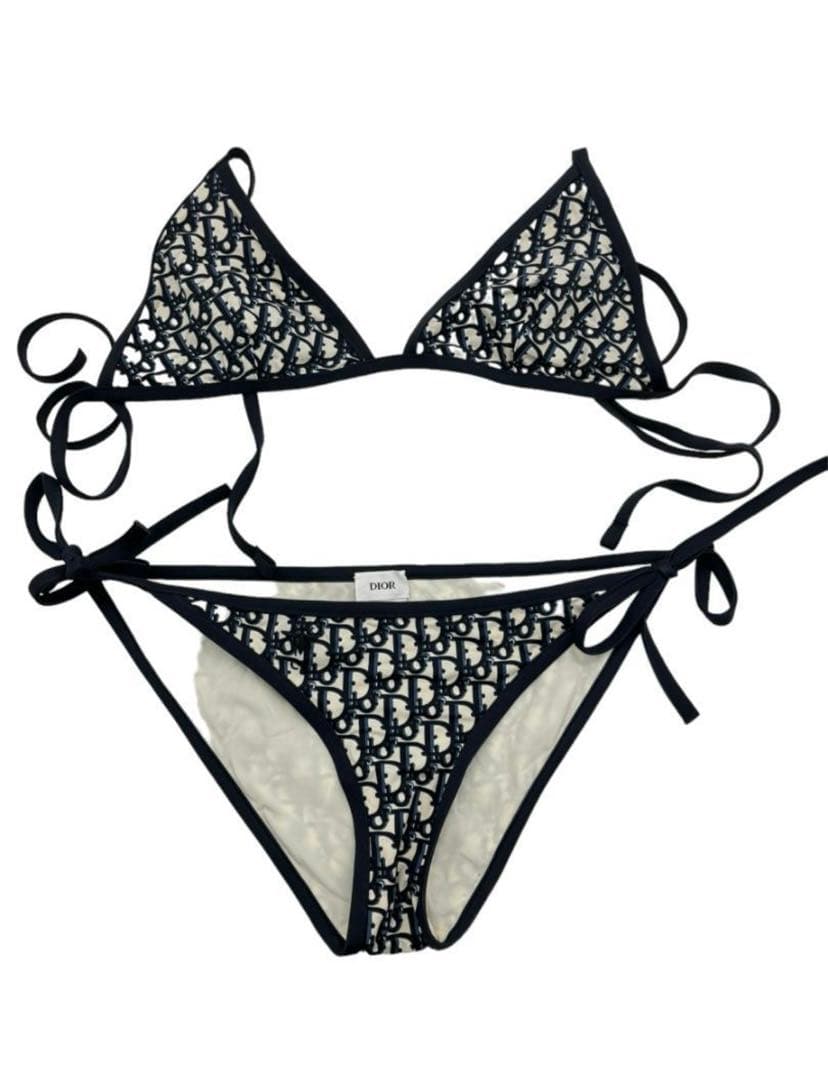 ディオール　水着　ビキニ　オブリーク　ネイビー　M　XS　正規品