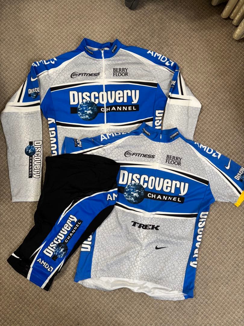【美品】サイクルジャージ セット Discovery Channel サイズXL