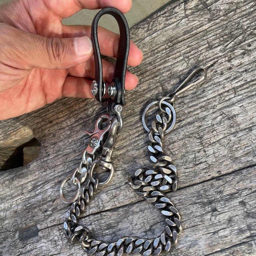 職人品 シルバー925 クロスボール キーチェーン キーホルダー キーリング 鍵