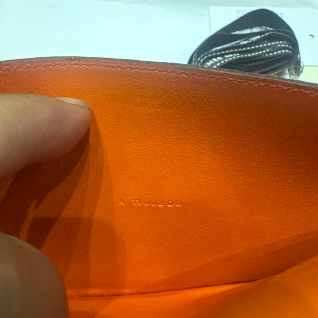 【最終値下しました】【美品】エルメス 長財布 ドゴンロング トゴ オレンジ