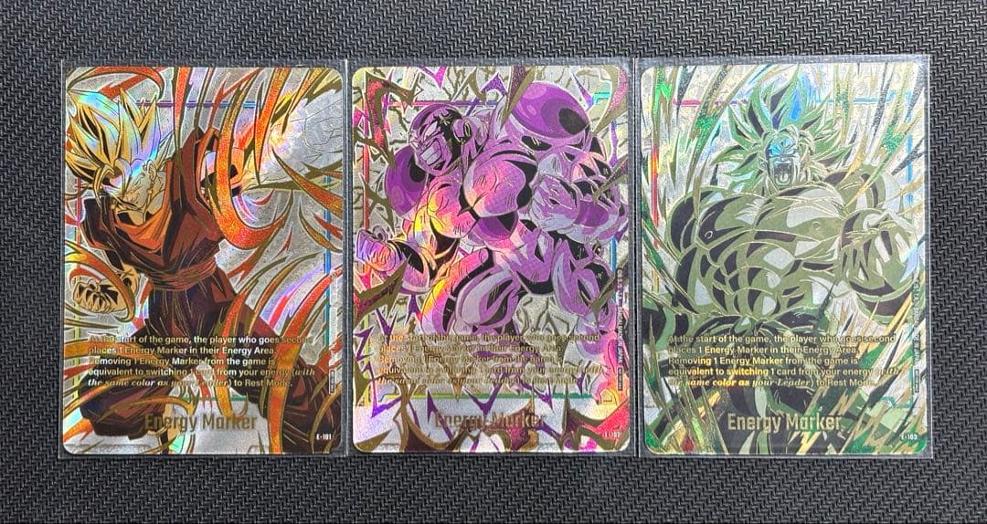 チャンピオンシップエナジーマーカー 3枚セット(ベジット、フリーザ、ブロリー)