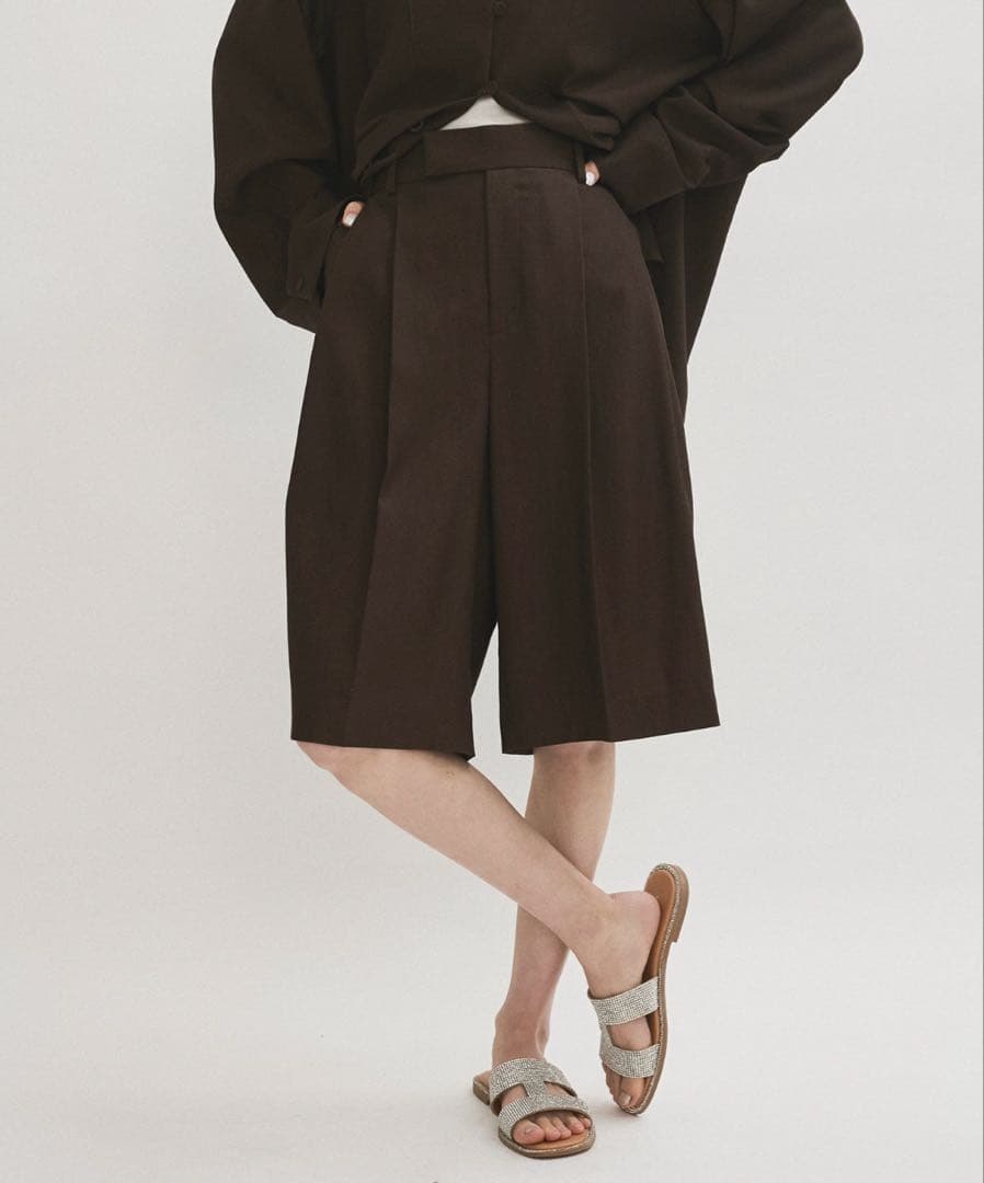 【サステナブル】オックスハーフパンツ