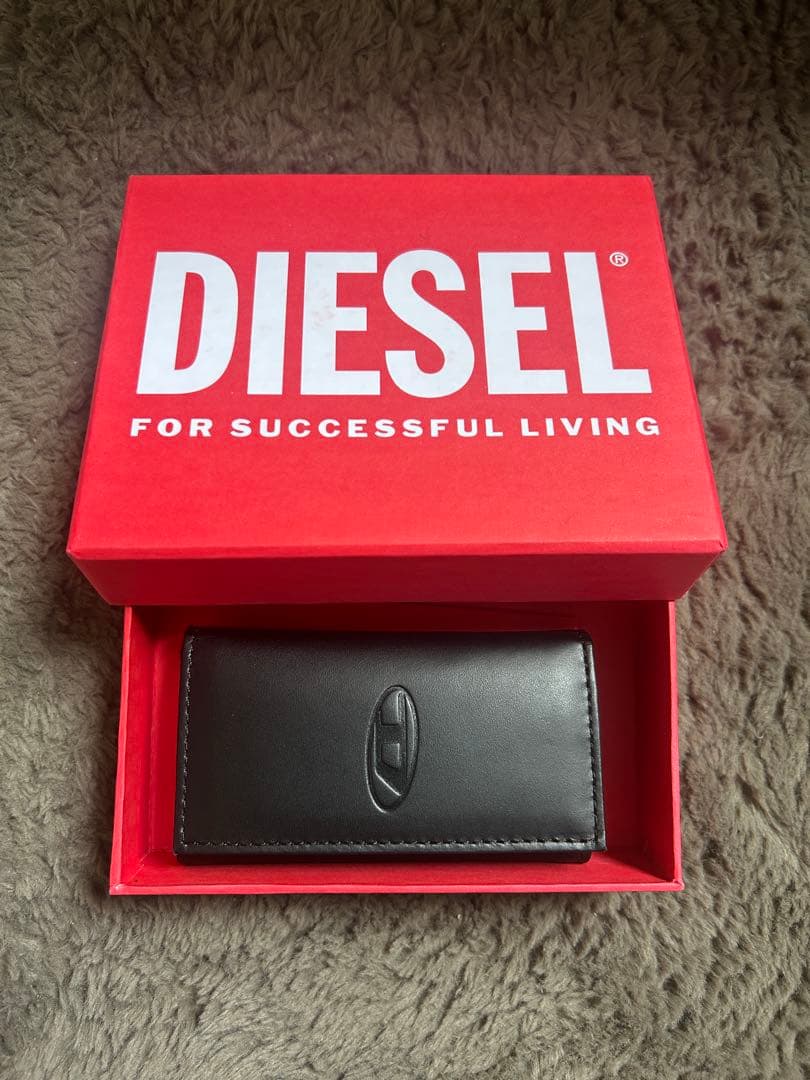 【新品未使用】ディーゼル/DIESEL 本革 6連キーケースキーリング ブラック