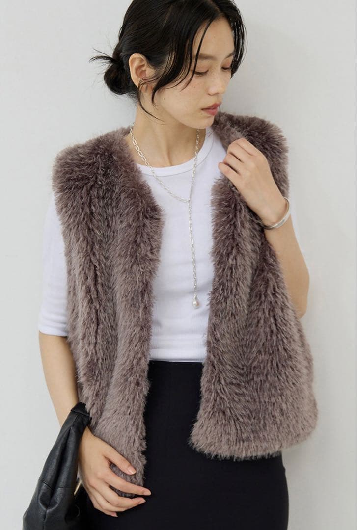 GALLARDAGALANTE グレー ファーベスト